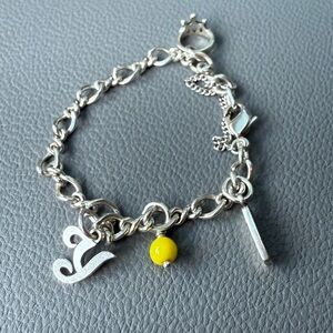 James Avery Toddlers/ lil girl Charm bracelet with 3 charms 👑